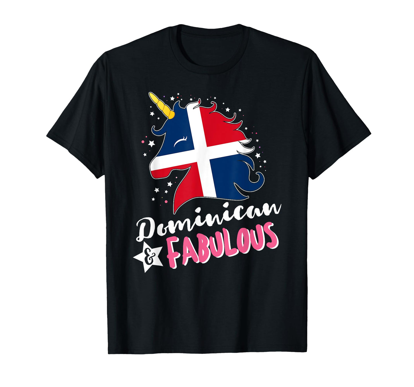Dominican Unicorn Dominican Republic Flag T-Shirt