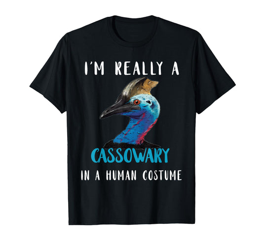 Cassowary In Human Costume Casque Cassowary Lover Birds T-Shirt