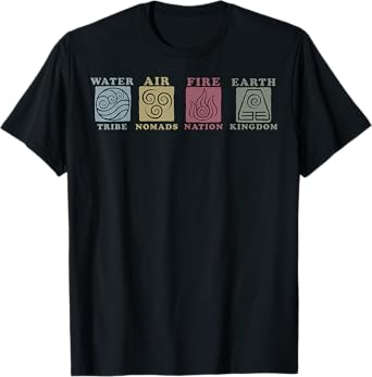 Avatar: The Last Airbender Elements Line Up T-Shirt