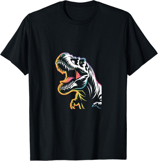 Dino Silhouette – Minimalist Prehistoric Graphics T-Shirt