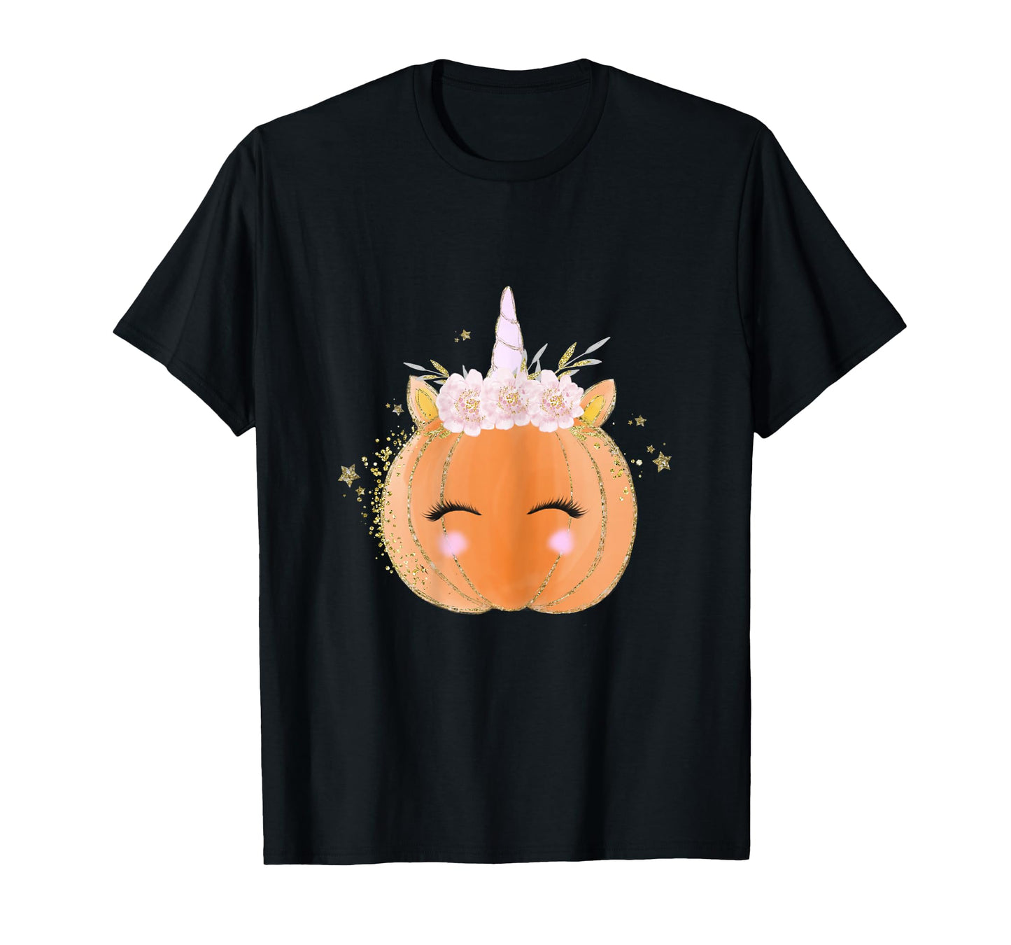 Unicorn Pumpkin Costume Halloween Gift Girls Kid Women Men T-Shirt
