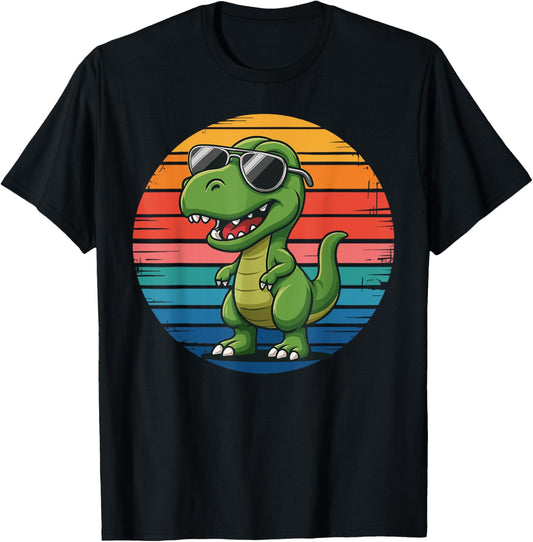 Retro Dinosaur in Sunglasse Dinosaur Vintage Style T-Shirt