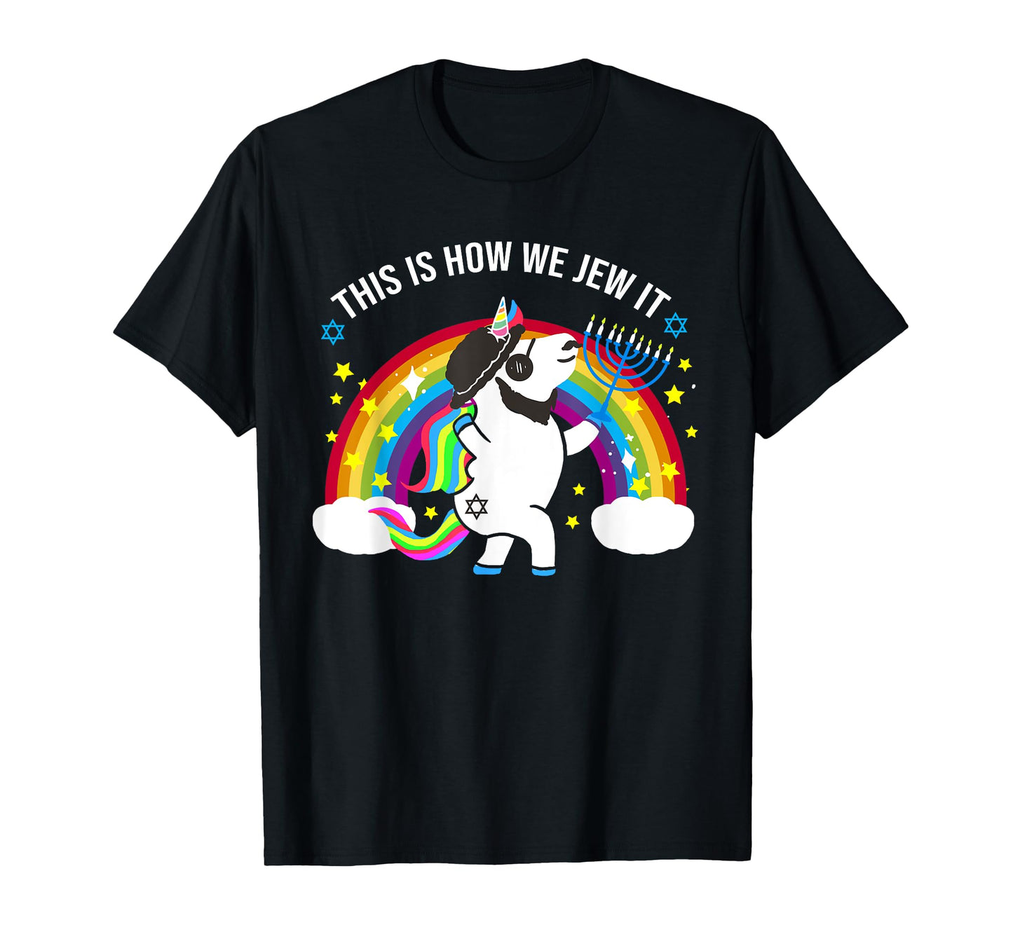 Jewnicorn Shirt - This is how we Jew it - Hanukkah Holiday T-Shirt