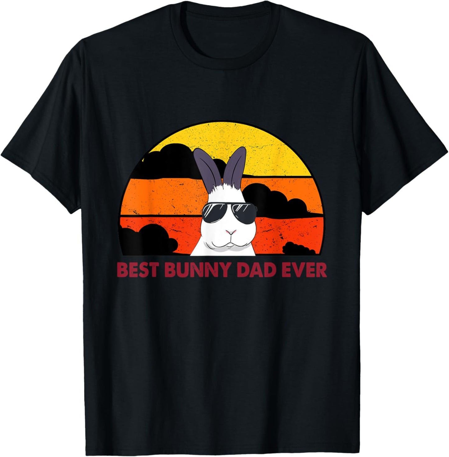 Best Bunny Dad Ever Rabbit Daddy Bunny Father Mens Bunny T-Shirt