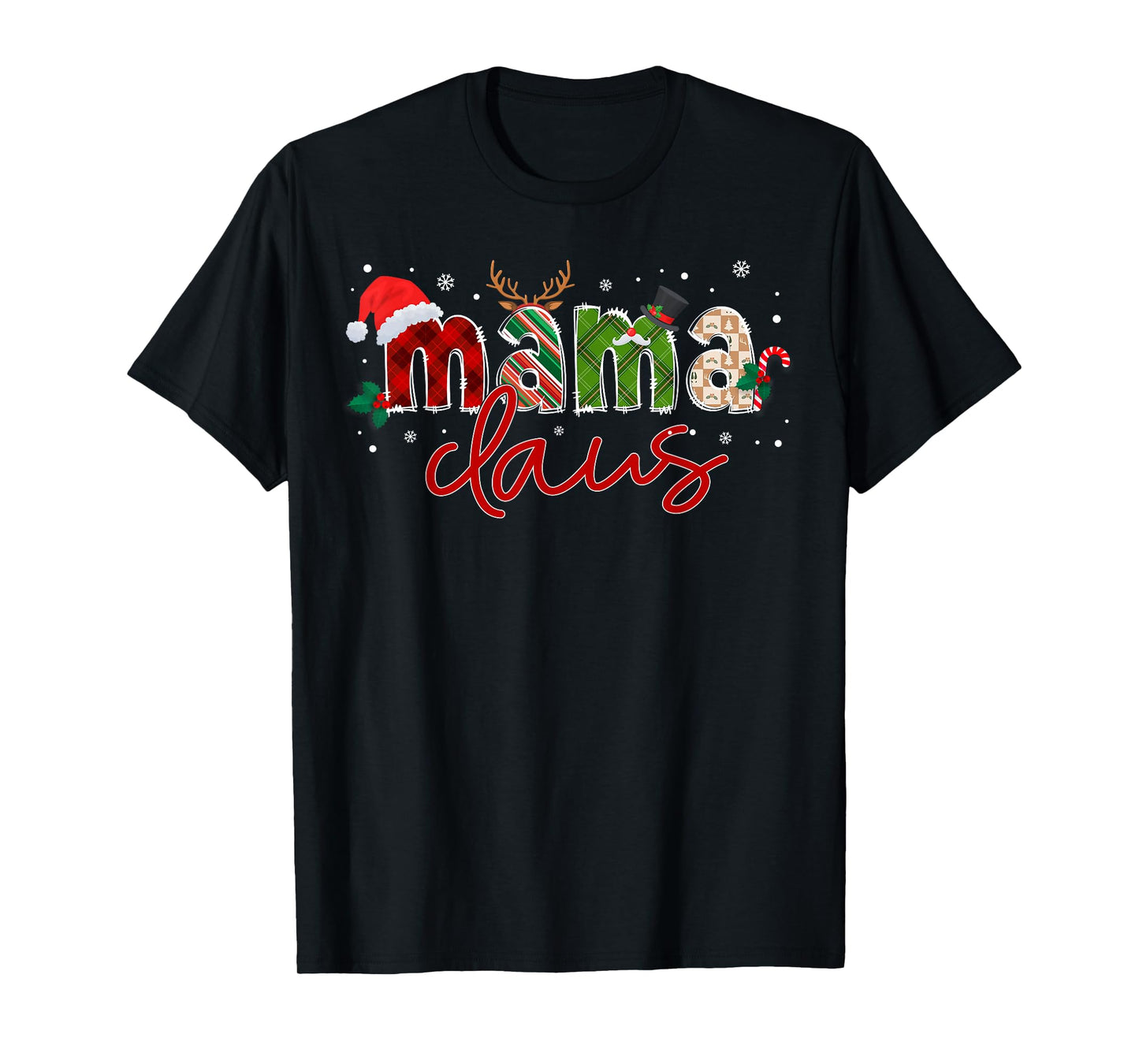 Mama Claus Santa Claus Family Matching Christmas Pajama T-Shirt