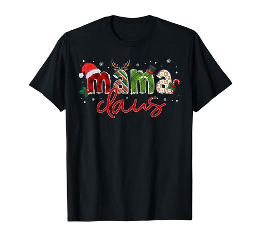 Mama Claus Santa Claus Family Matching Christmas Pajama T-Shirt