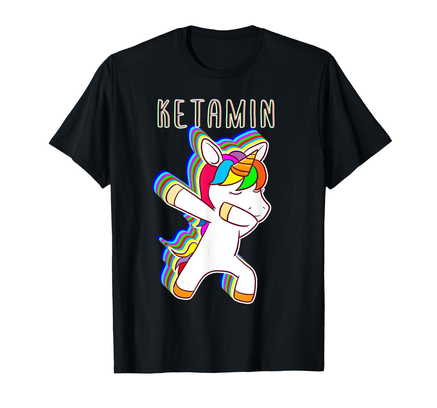 Ketamin Dabbing Unicorn Keta Unicorn Techno Rave T-Shirt