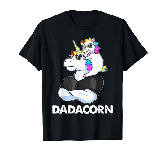 Dadacorn - Unicorn Dad and Baby Christmas PaPa Father's Day T-Shirt