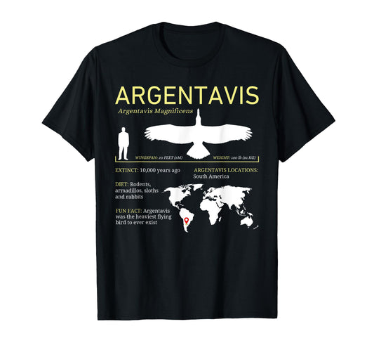 Argentavis Extinct Prehistoric Giant Flying Bird T-Shirt