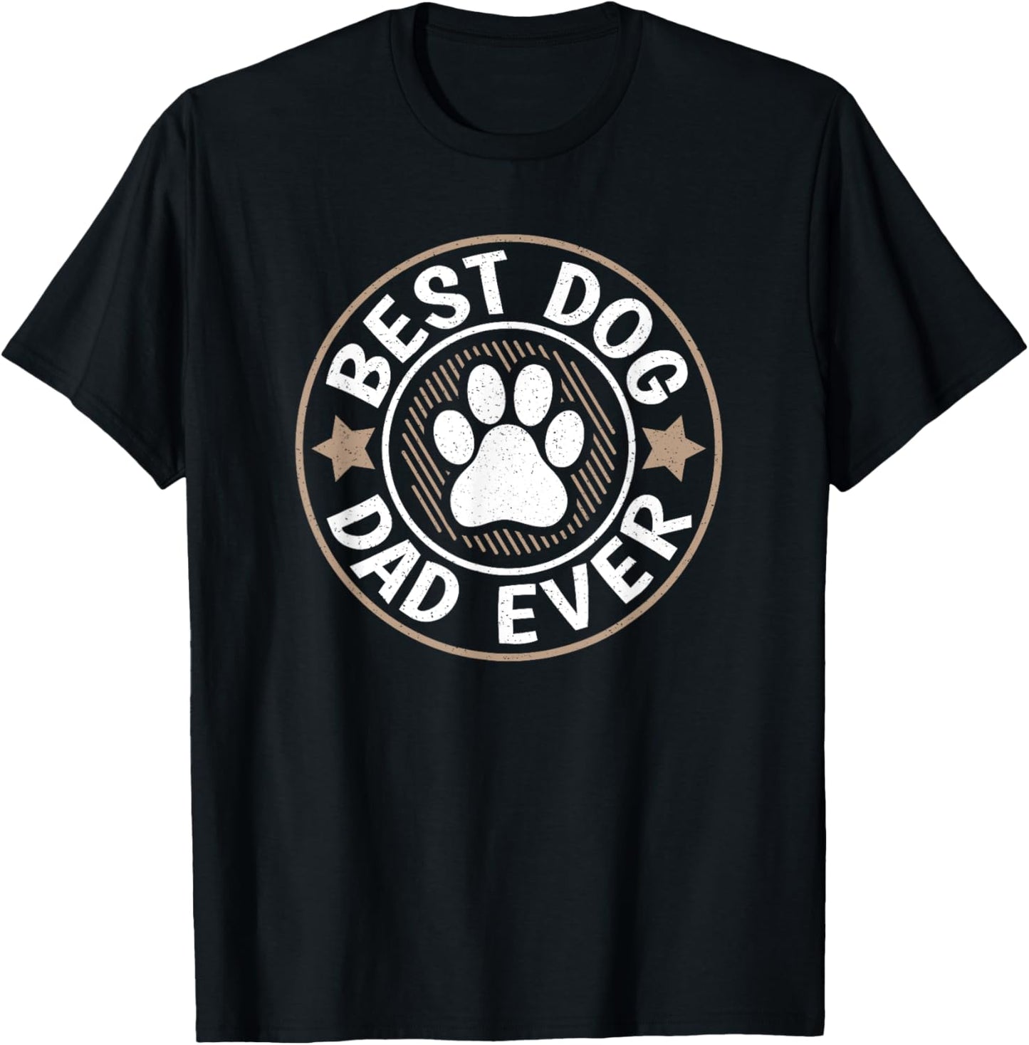 Best Dog Dad Ever Funny Dog Dad Saying Graphic Vintage Men T-Shirt