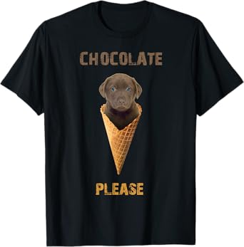 Chocolate Lab shirt Waffle Cone Ice Cream Cute Puppy T-Shirt T-Shirt for Men Women Girls Kids