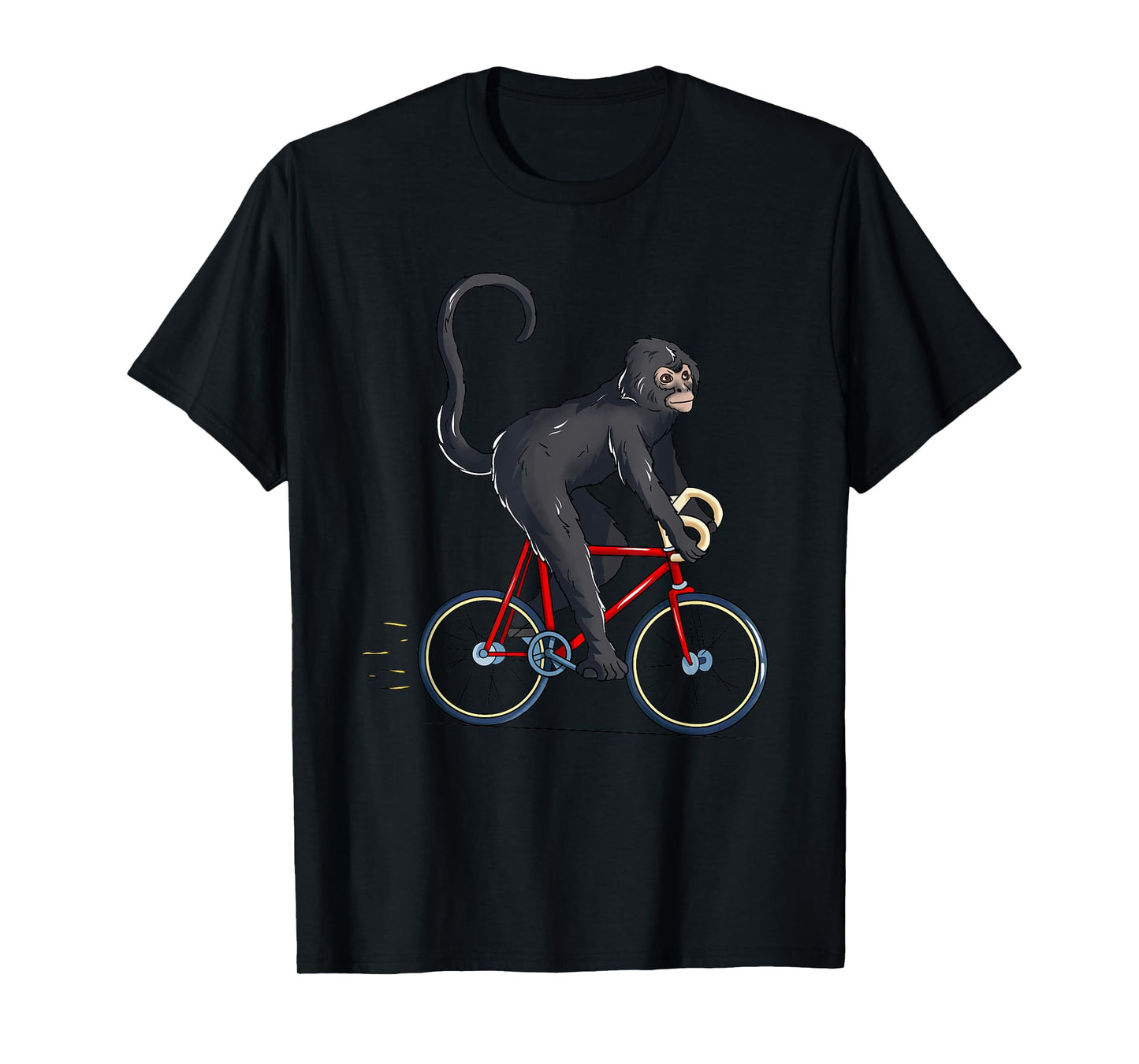 Spider Monkey Riding Bicycle Cute Biker Cyclist T-Shirt