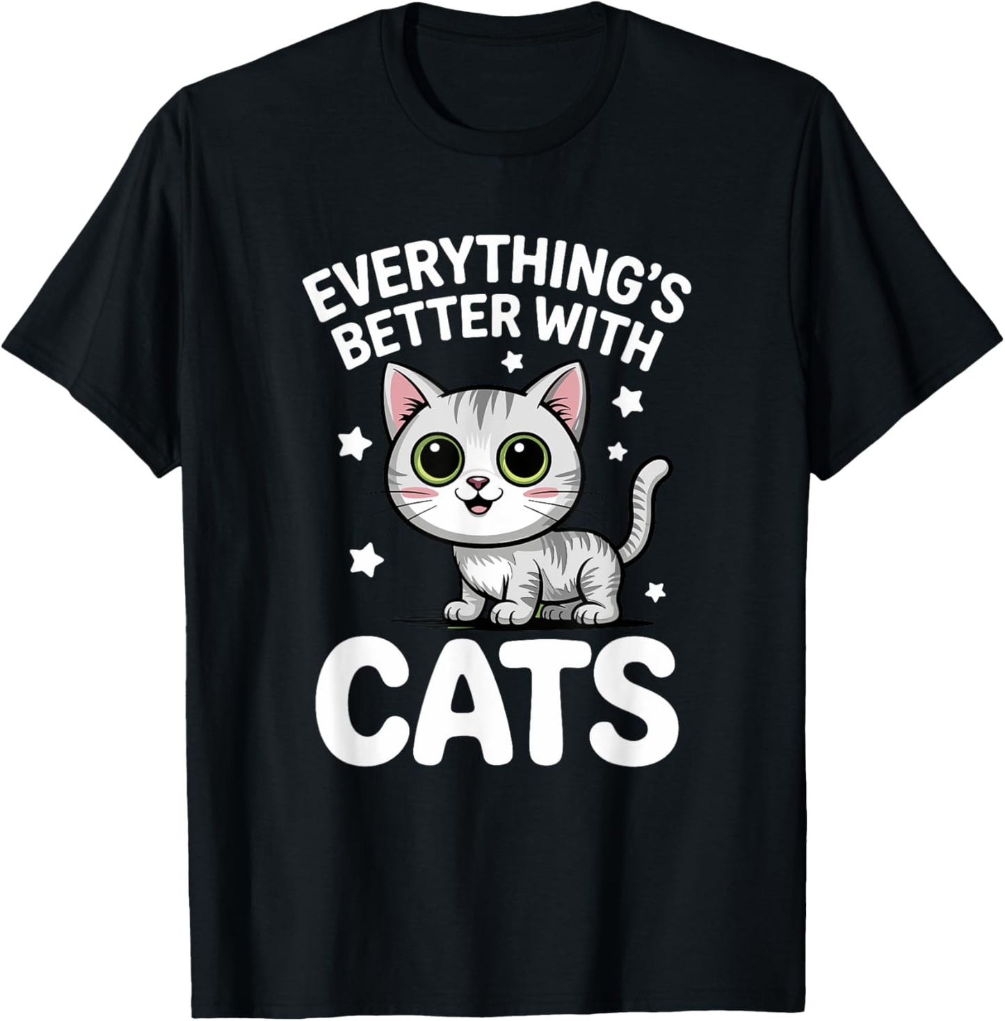 Cute Cat Lover Adults or Kids Boys Girls Cats T-Shirt