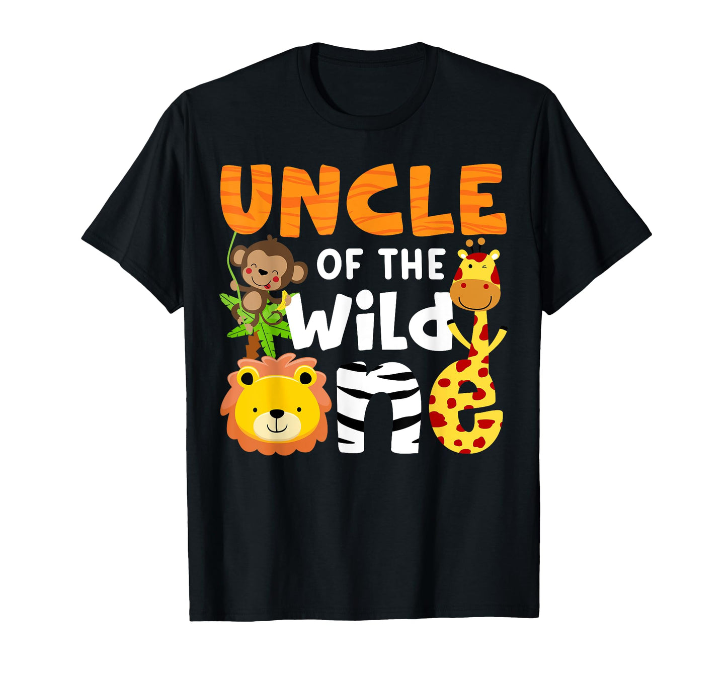 Uncle the Wild One Zoo Birthday Safari Jungle Animals Party T-Shirt