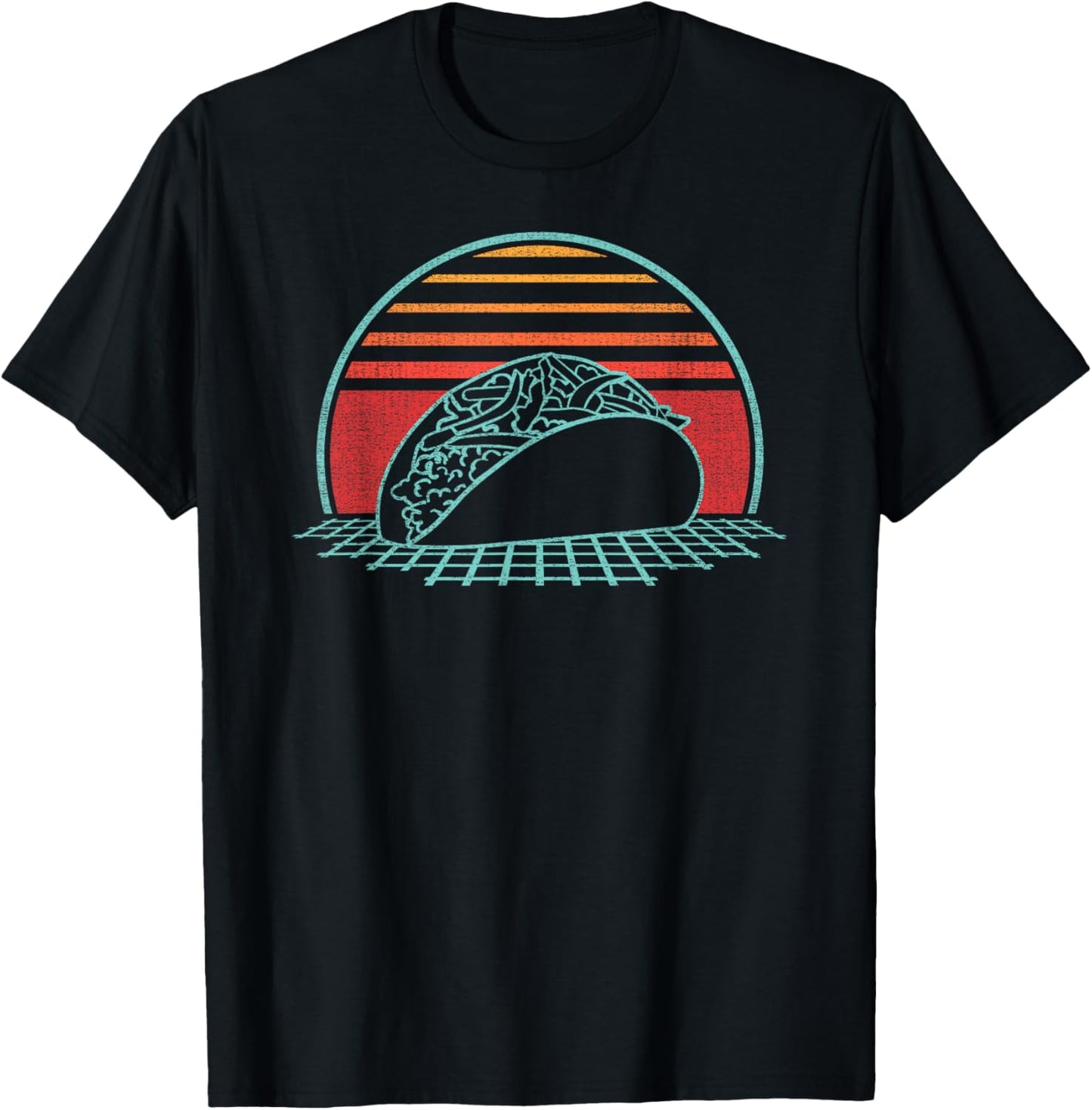 Taco Retro Mexican Food Tuesday Vintage 80s Style Gift T-Shirt