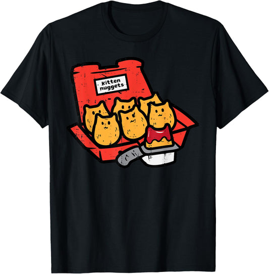 Kitten Nuggets Cute Fast Food Cat Food Lover Girls Boys Kids T-Shirt