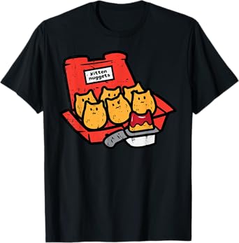 Kitten Nuggets Cute Fast Food Cat Food Lover Girls Boys Kids T-Shirt