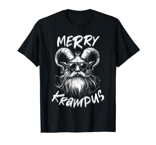Merry Krampus Mythical Kids Mens Christmas Horror T-Shirt