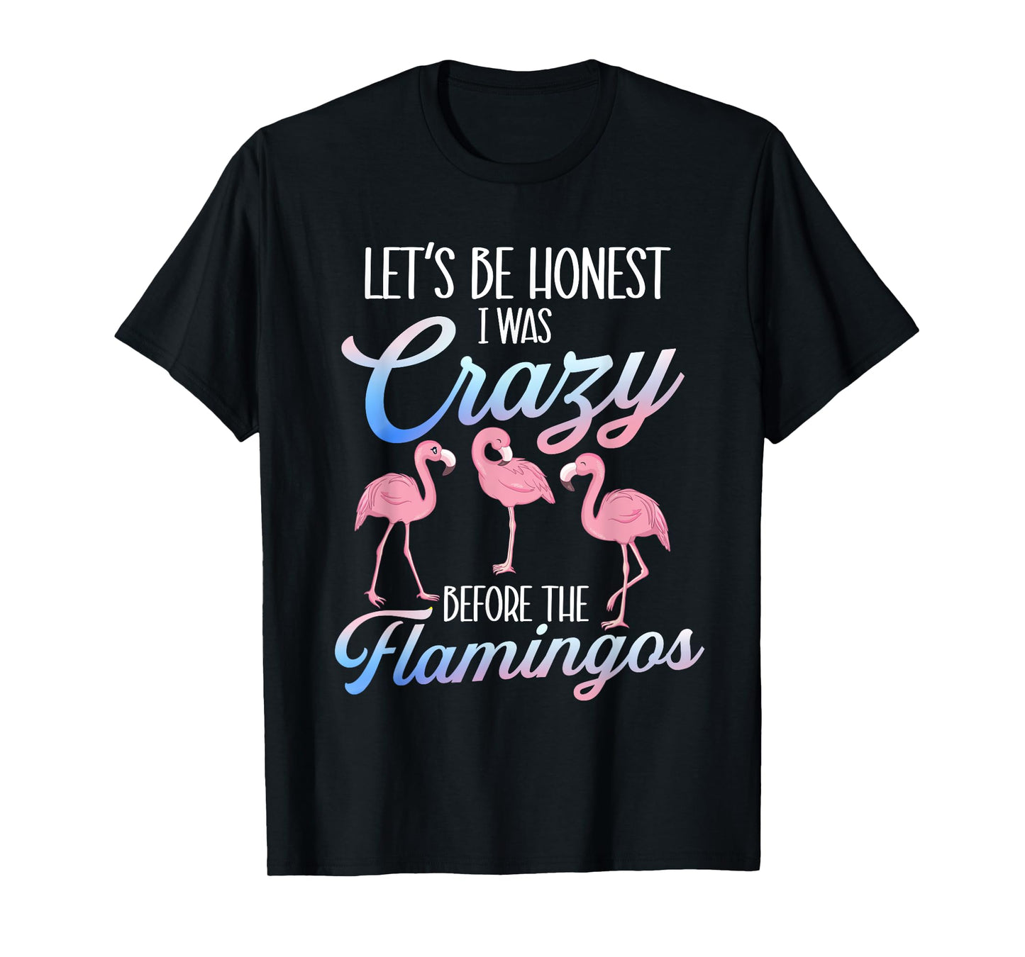 Let's Be Honest I Was Crazy Before - Flamingo Lover T-Shirt