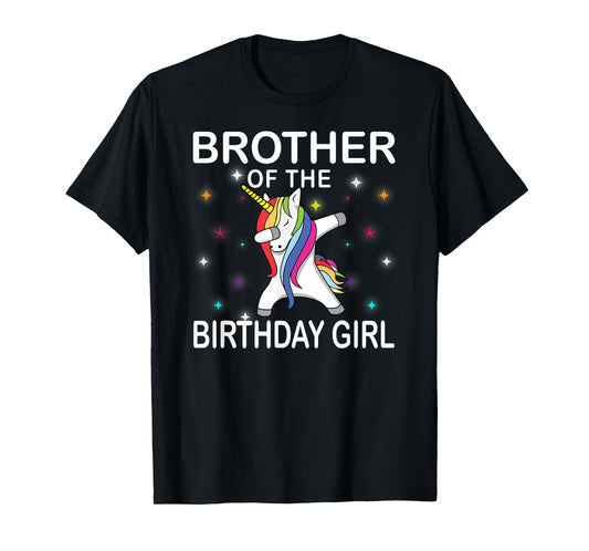 Unicorn Brother of The Birthday Girl Unicorn Dabbing Party T-Shirt