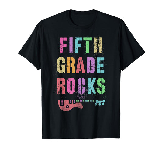 FIFTH GRADE ROCKS Teacher Rockstar Team 5th Gr Ready To Rock T-Shirt for Men Women Kids