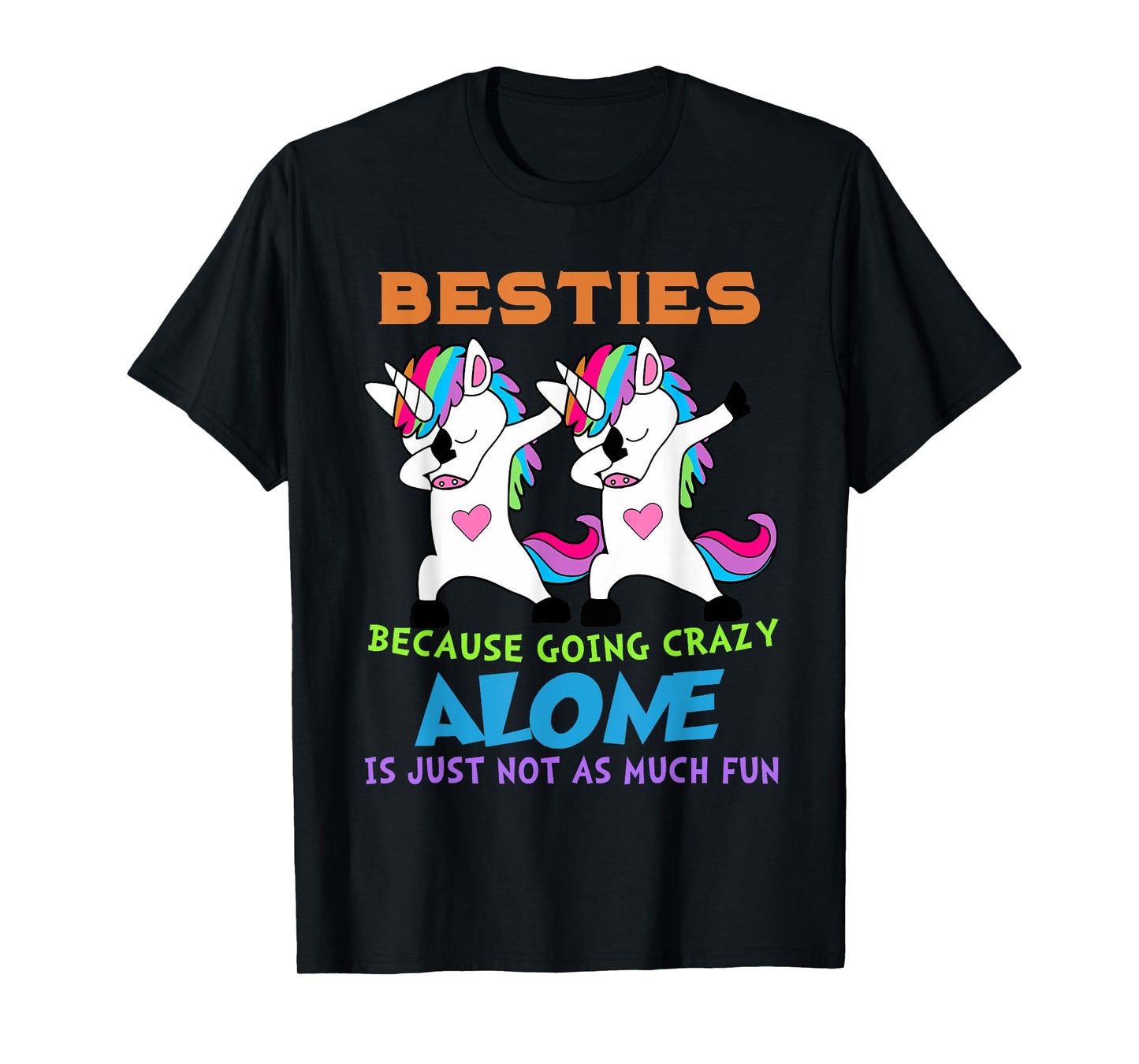cute unicorn besties best friends for ever T-Shirt