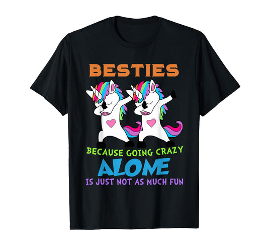 cute unicorn besties best friends for ever T-Shirt