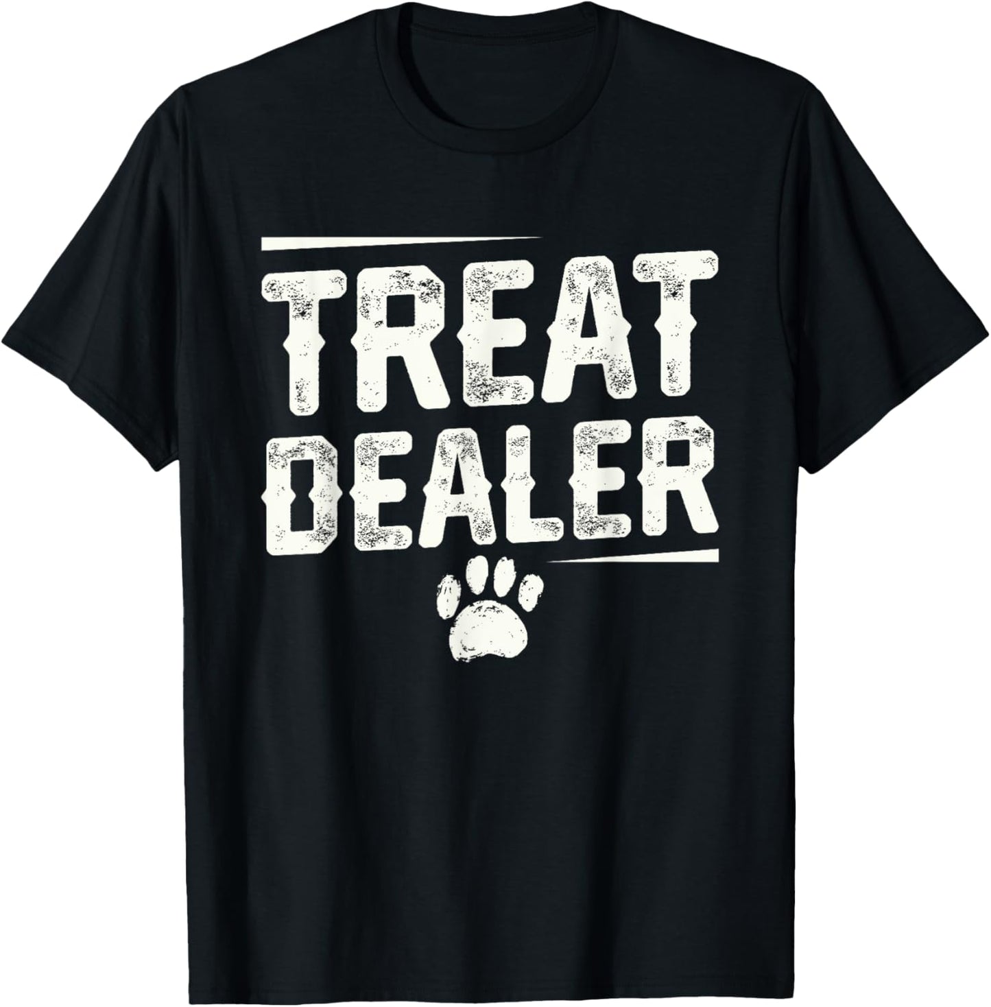 Unisex-Adults Dog Lover Animal Print T-Shirt Black Small Modern Classic Polyester 100% Imported Straight Collarless Short Sleeve T-Shirt