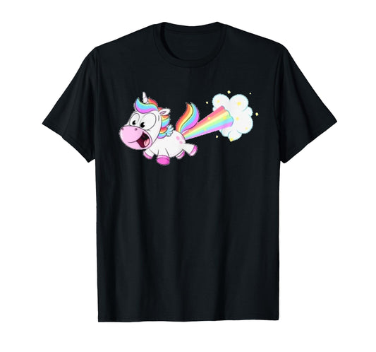 Farting Unicorn T shirt Funny Rainbow Farts T-Shirt