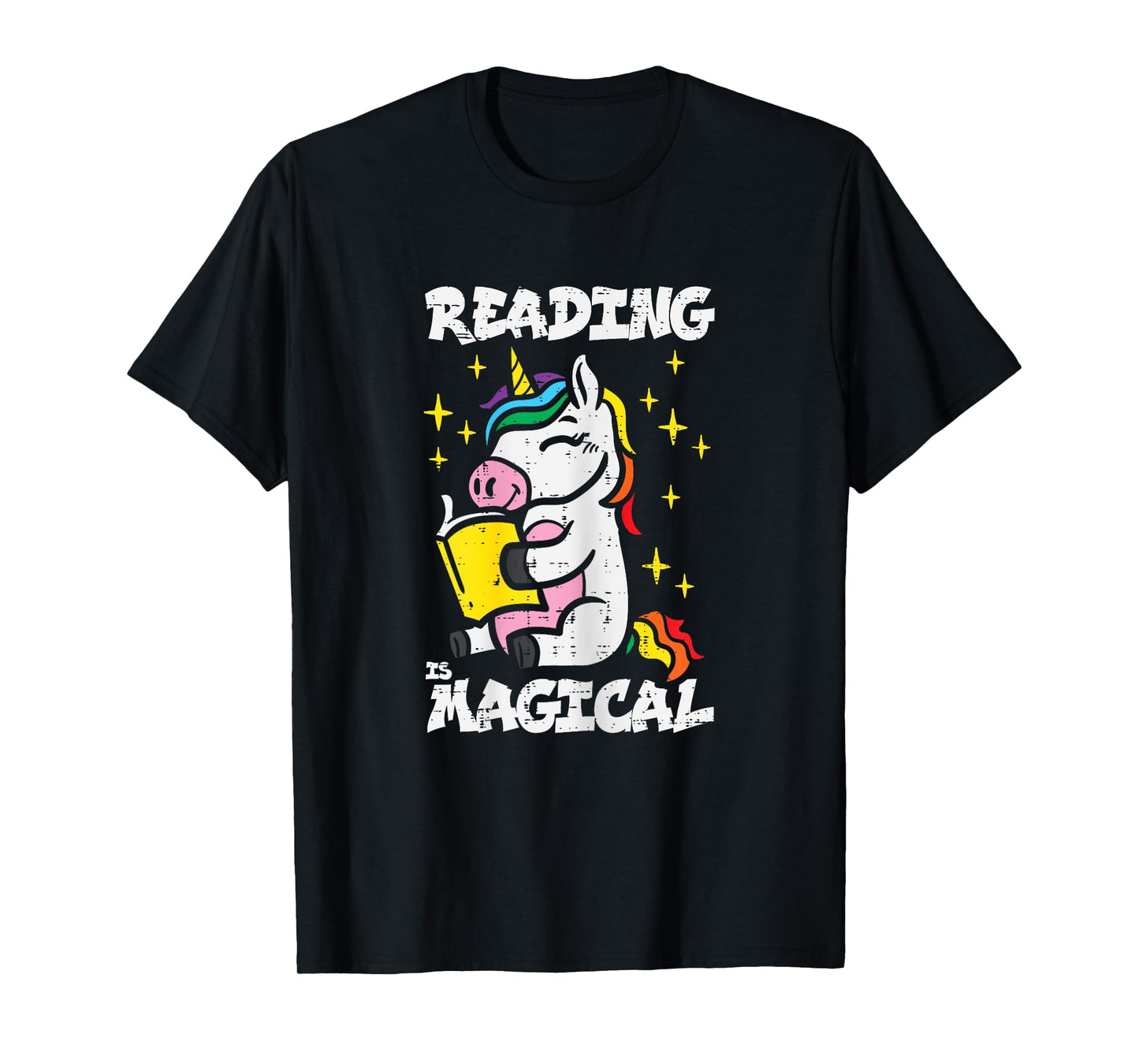 Unicorn Reading Magical Book Lover Bookworm Girls Librarian T-Shirt