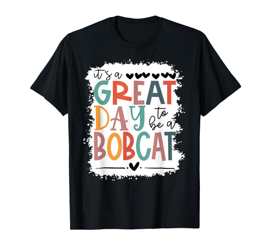 Bobcats School Sports Fan Team Spirit Mascot Gift Bleached T-Shirt