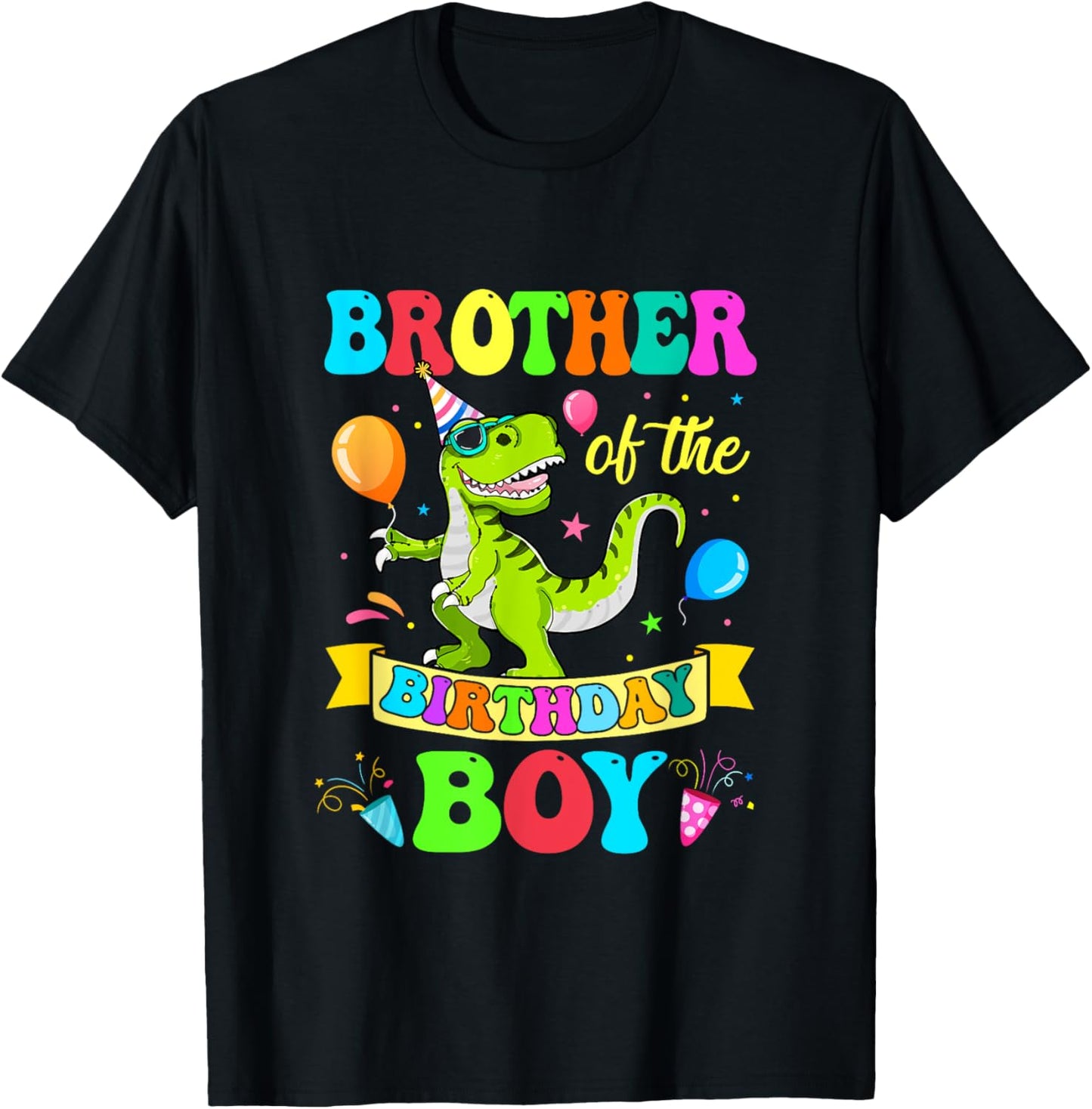 Brother Of The Birthday Boy T-Rex Dinosaur Birthday Party T-Shirt