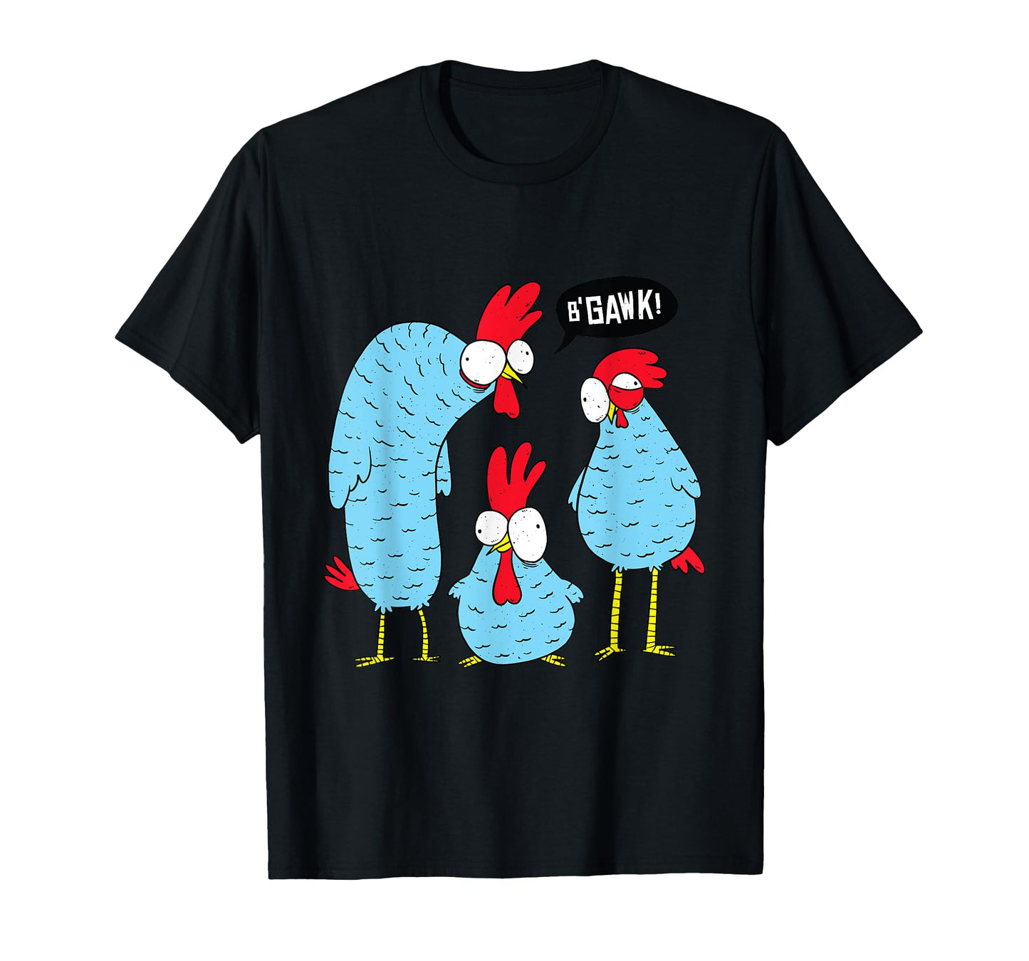 Crazy Funny Chickens - Loves Chickens T-Shirt