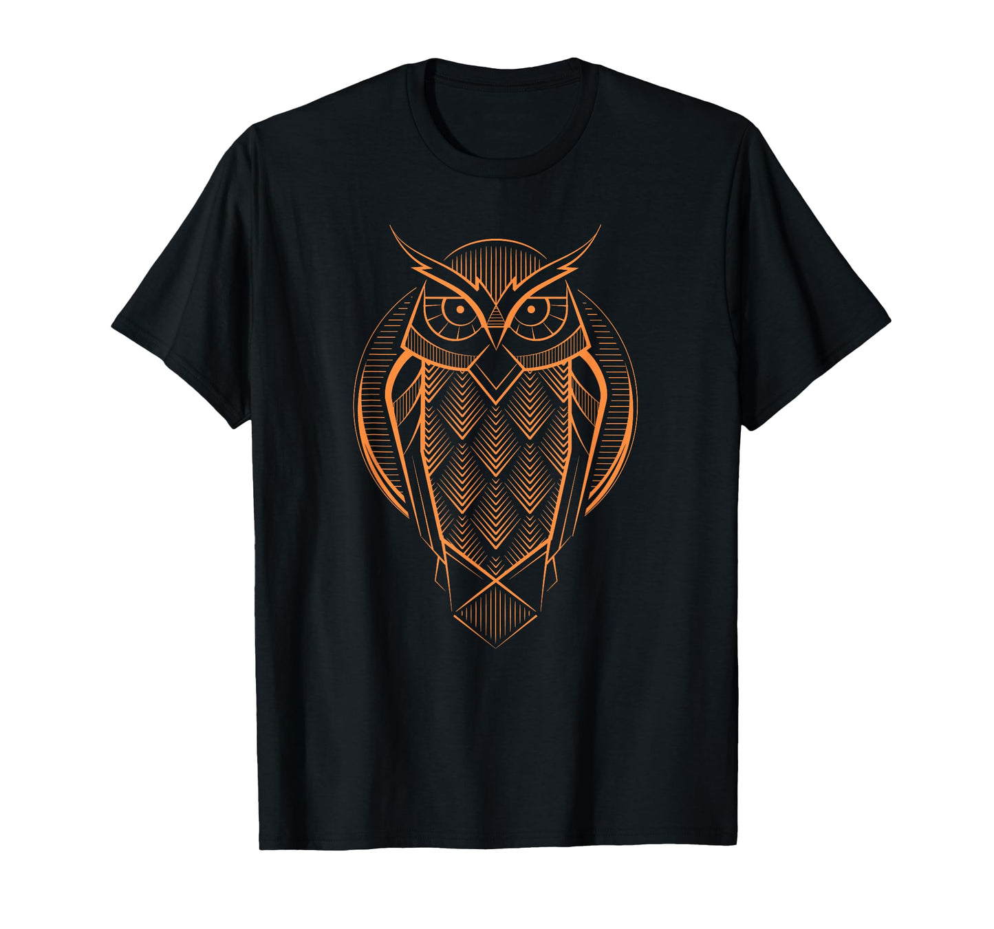 Geometric Deco Art Owl | Vintage Retro Owl T-Shirt