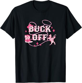 Retro Buck Off Western Country Rodeo Cowboy Horse Riding T-Shirt