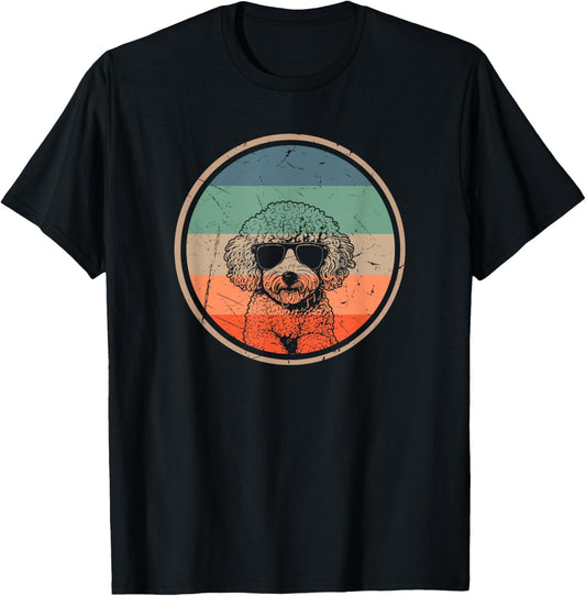 Poochon Dog Lover Gifts for Men Women Vintage Retro Dog Xmas T-Shirt