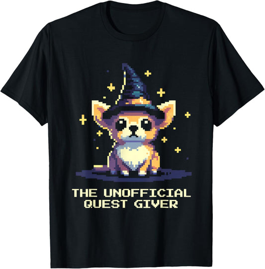 Chihuahua Quest Giver | Pixel Companion Meme Gamer Humor T-Shirt