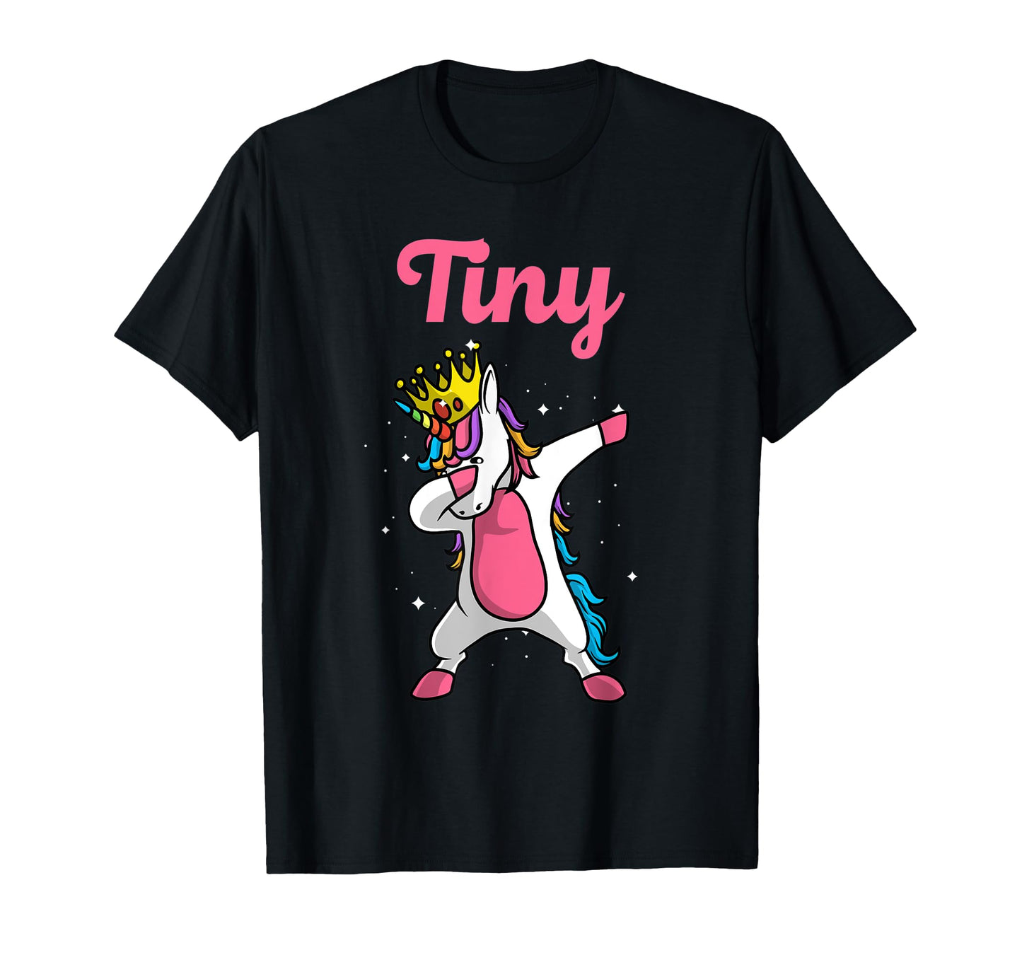 TINY Name Personalized Birthday Dabbing Unicorn Queen T-Shirt
