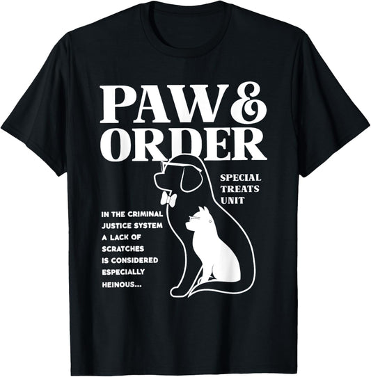 Paw and Order Special Treats Unit Cat And Dog T-Shirt