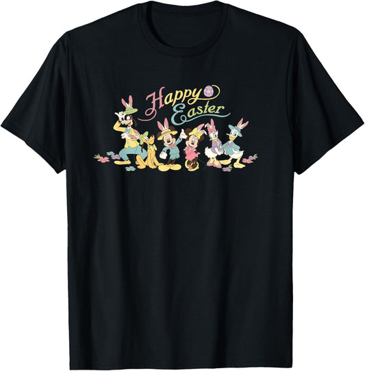 Disney Mickey Mouse and Friends with Bunny Ears Happy Easter T-Shirt
