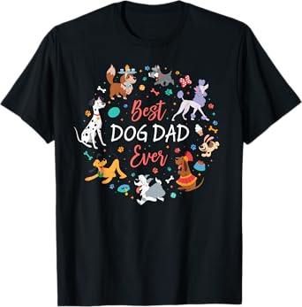 Disney Pet Parent Father’s Day Disney Dogs Best Dog Dad Ever T-Shirt