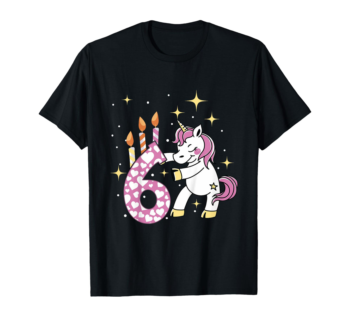 6th Birthday Unicorn For A 6 Years Old Girl Birthday T-Shirt