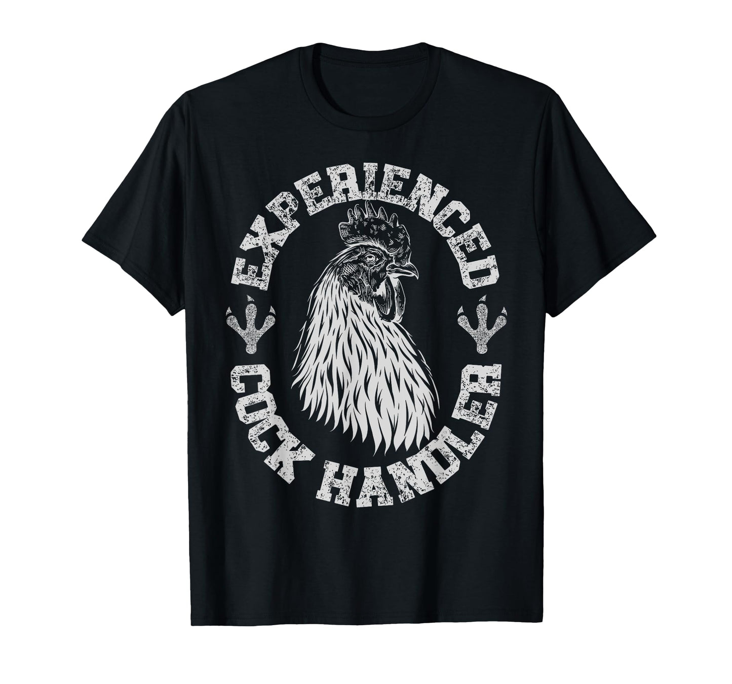 Vintage Experienced Cock Handler Funny Chicken Farmer Humor T-Shirt