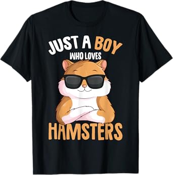 Just a Boy who loves Hamsters Boys Kids Hamster T-Shirt