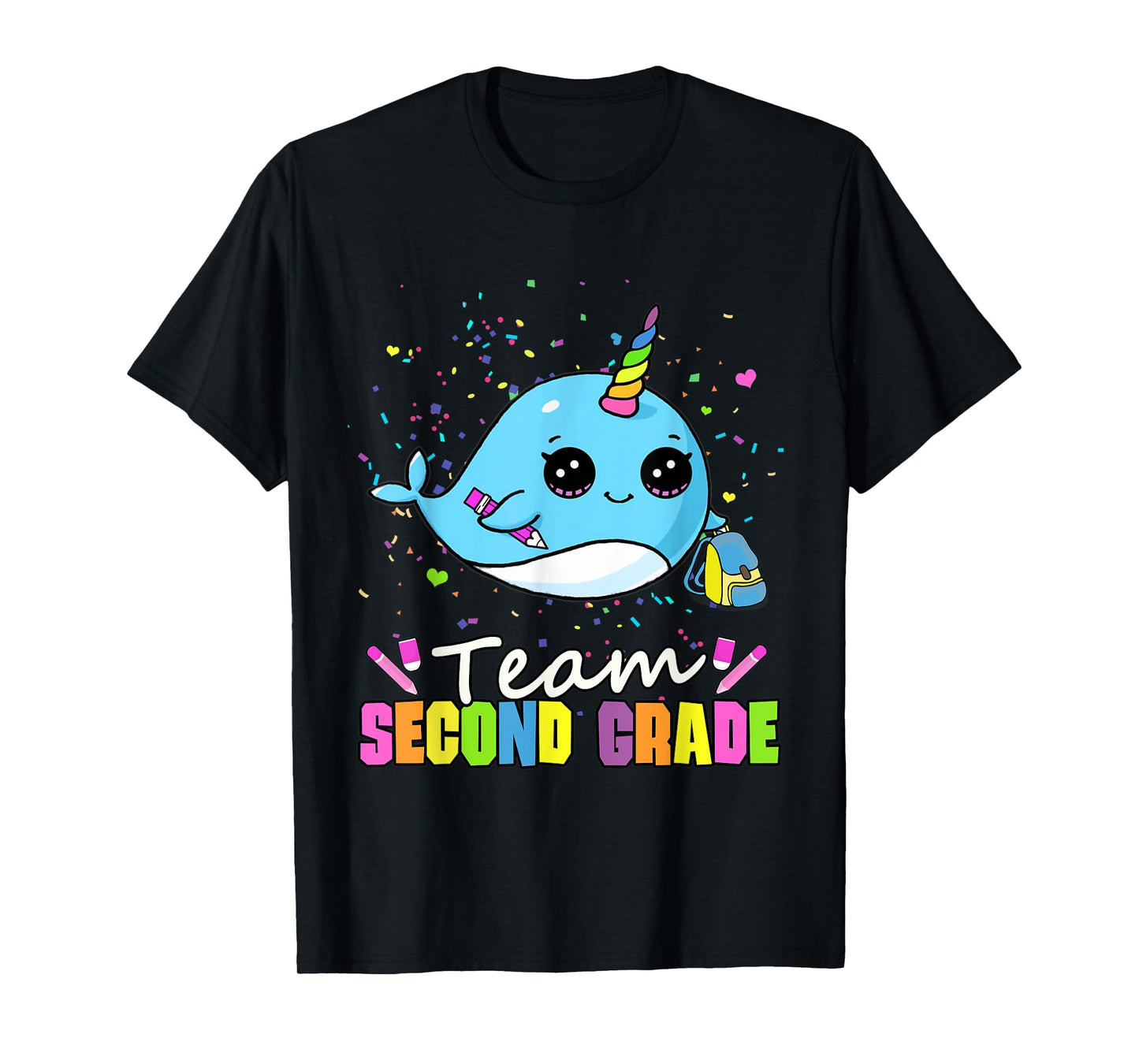 Team Second Grade Narwhal Team 2nd Grade T-Shirt