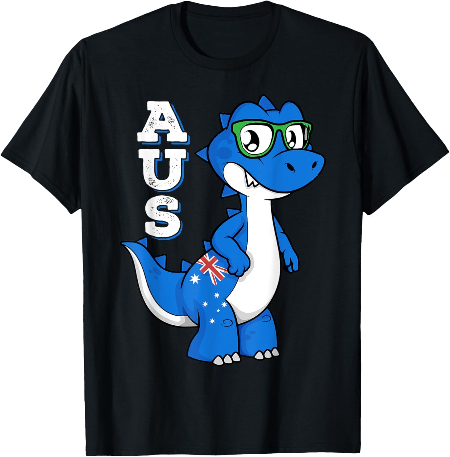 AUS Dinosaur Shirt Funny Toddler Australia Day Flag T-Shirt