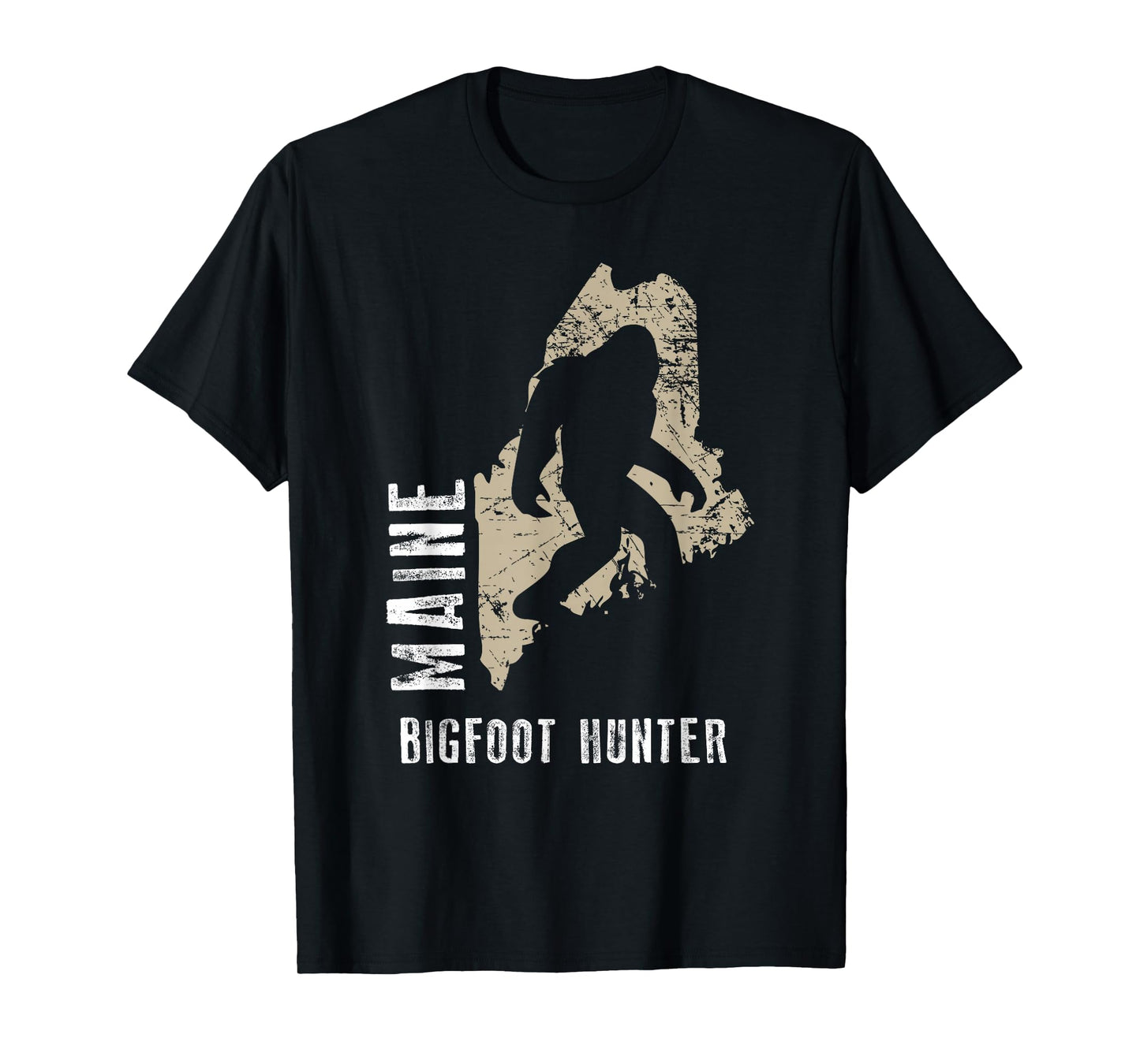 Maine Bigfoot Hunter Shirt, Funny Sasquatch Gift T-Shirt