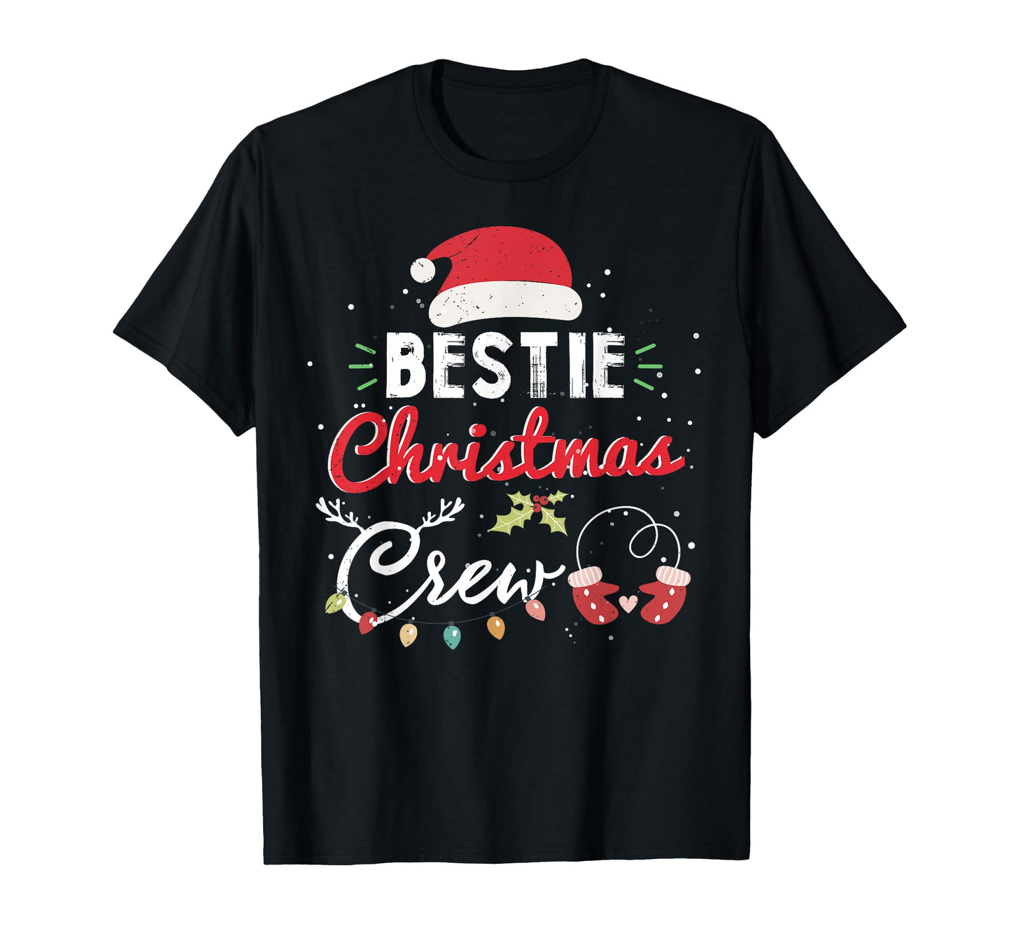 Bestie Christmas Crew Funny Best Friend Matching T-Shirt