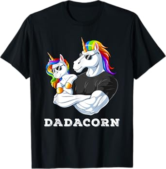 Dadacorn Unicorn Dad of the Birthday Girl Father's Day Gift T-Shirt
