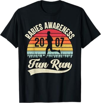 Rabies Awareness Fun Run Funny TV Comedy Running T-Shirt